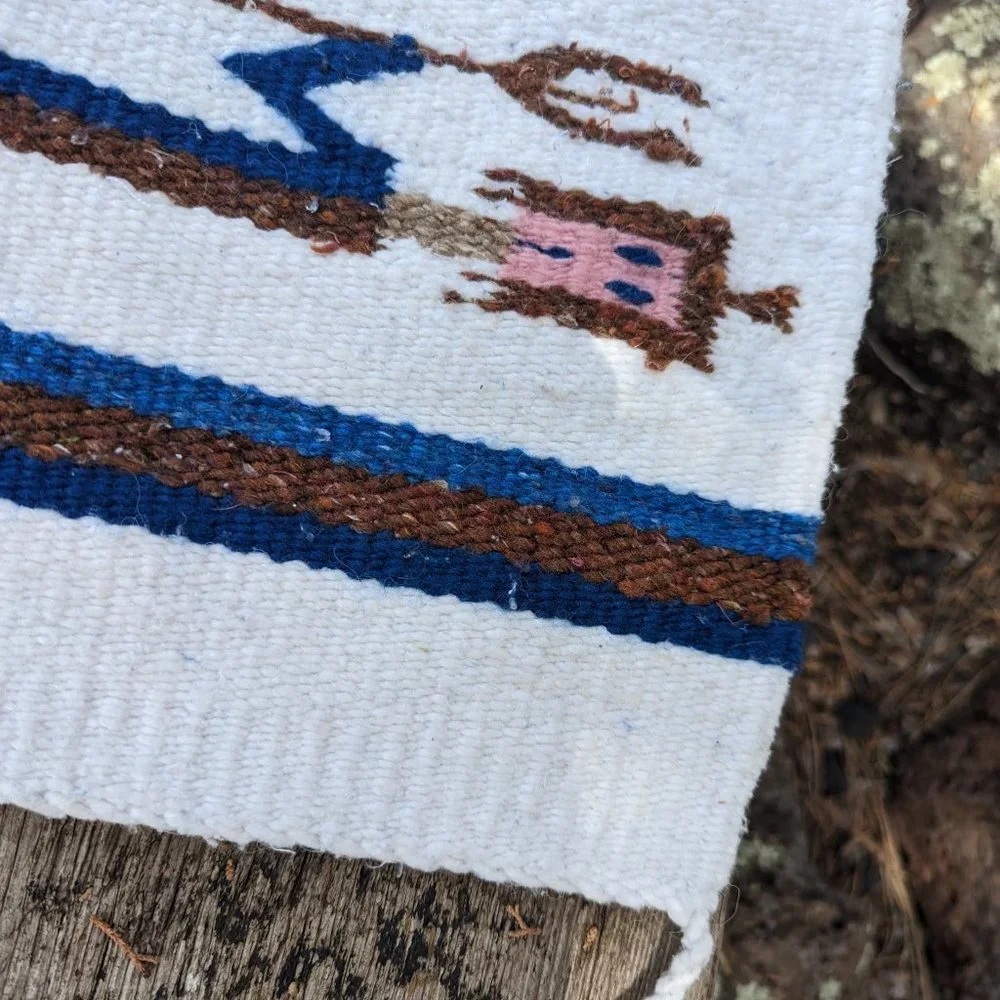 Native American Inspired Yei Handmade Weaving Rug -‎ Traditional Native Art ***